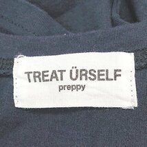 ◇ TREAT URSELF 文字プリント 無地 カジュアル ロゴプリント 半袖 Tシャツ 表記なし ネイビー レディース E_画像3