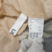 ◇ Libra リブラ コットン100％ チェック柄 ウエストゴム 上品 ロング フレア スカート サイズF グレー系 レディース E_画像4