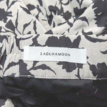 ◇ LAGUNA MOON バックウエストゴム バックファスナート ロング フレア スカート サイズM ベージュ/ブラック レディース E_画像3