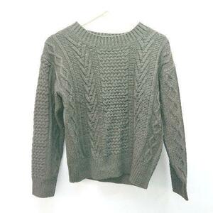 ◇ Simplicite シンプリシテェ シンプル ケーブル編み ニット 長袖 セーター 表記なし ブラウン レディース E