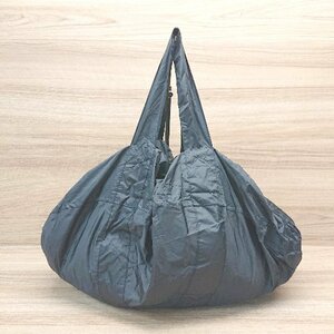◇ KiU キウ ナイロン素材 ブランド シンプル 巾着型 シンプル ハンドバッグ ブラック レディース E