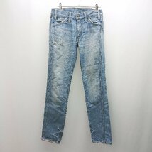 ◇ LEVI’S リーバイス チャックボタン閉め カジュアル ダメージ加工 デニムパンツ サイズ29 ブルー系 レディース E_画像1