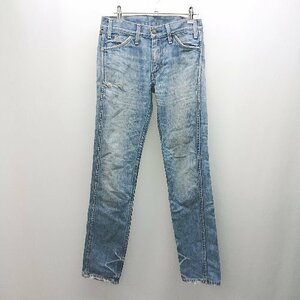 ◇ LEVI’S リーバイス チャックボタン閉め カジュアル ダメージ加工 デニムパンツ サイズ29 ブルー系 レディース E