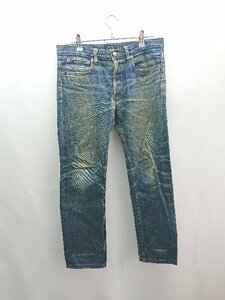 ◇ A.P.C. アーペーセー フロントボタン ストレート カジュアル デニムパンツ サイズ28 ブルー レディース E