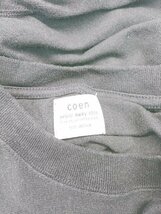 ◇ coen コーエン ロゴ ワンポイント シンプル 半袖 Tシャツ カットソー サイズM ブラック メンズ P_画像3