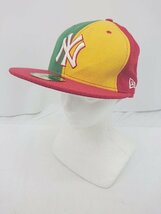 ◇ NEW ERA 59FIFTY カラフル USA製 キャップ 帽子 レッド イエロー グリーン系 サイズ7 3/8 59cm レディース メンズ P_画像1