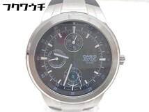 ◇ CASIO カシオ EDIFICE EF-305 クォーツ式 3針 アナログ 動作未確認 腕時計 ウォッチ ブラック シルバー メンズ_画像2