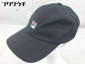 ◇ FILA フィラ スナップバック キャップ 帽子 ブラック 57-59cm メンズ