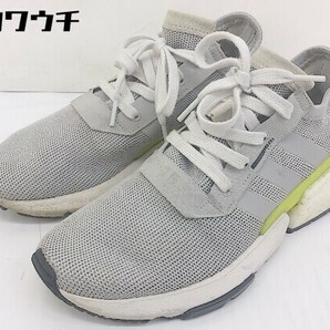 ◇ adidas アディダス POD-S3.1 B37363 スニーカー シューズ サイズ26.0cm グレー イエロー系 メンズの画像2