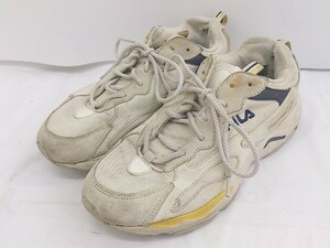 ◇ FILA フィラ 1RM1153-444 ダット スニーカー シューズ サイズ26ｃｍ アイボリー系 メンズ P