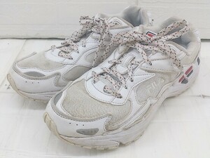 ◇ FILA フィラ 1GM00830-125 ダットスニーカー シューズ サイズ26ｃｍ ホワイト メンズ P