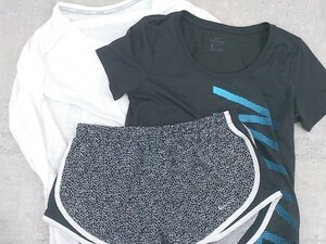 ◇ NIKE ナイキ まとめ売り3点セット Lのみ Tシャツ カットソー ショート ハーフ パンツ レディース