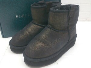 # EMU Australia Emu Australia regular price 2.2 ten thousand jpy lame thickness bottom Short mouton boots 25cm black group lady's 