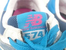 ◇ NEW BALANCE ニューバランス WL574MOY スニーカー シューズ 24 ブルー　ネイビー レディース_画像4