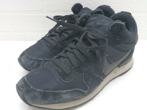 ◇ NIKE ナイキ 683967-006 INTERNATIONALIST MID スニーカー シューズ サイズ24cm ブラック レディース