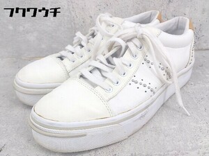 * RNAa-ruene- low cut studs sneakers shoes 25cm corresponding white lady's 