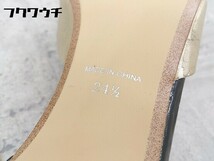 ◇ ◎ INDIVI インディヴィ ラウンドトゥ リボン パンプス 24 1/2ｃｍ ゴールド ブラック レディース_画像5