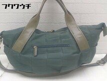 ■ PELLE BORSA ペレボルサ 2way ハンド ショルダー バッグ グリーン系 レディース_画像3