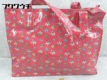 ■ Cath Kidston キャス キッドソン 総柄 トート ハンド バッグ レッド レディース_画像3