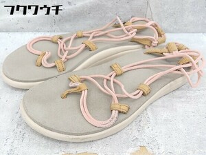 ◇ Teva テバ サンダル サイズW8 ピンク ベージュ レディース