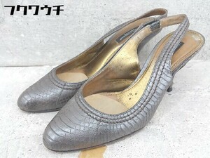 * DOLCE&GABBANA Dolce & Gabbana Italy made back strap heel pumps size 36 gray series lady's 