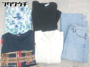 ■ 《 AZUL BY MOUSSY まとめ売り5点セット S&Mサイズ混合 シャツ ノースリーブ カットソー スカート レディース 》