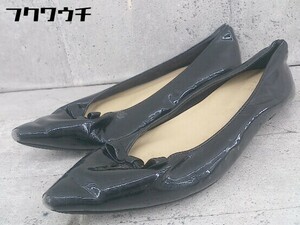 ◇ Odette e Odile UNITED ARROWS ポインテッドトゥ フラットシューズ 22 1/2ｃｍ ブラック レディース