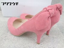 ◇ ◎ MINIMUM MINIMUM ミニマムミニマム リボン ヒール パンプス サイズ23.5cm ピンク レディース_画像3