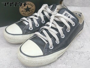 ◇ ◎ CONVERSE コンバース LEA オールスター OX 1B906 スニーカー シューズ サイズ22.5cm ブラック レディース