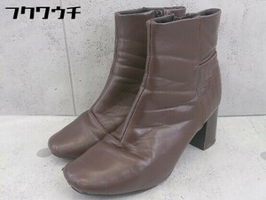 ◇ Vivian Vivian Chanky Heel Short Boots Размер коричневых дам
