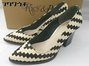 * * Rick & Roylik and roipo Inte dotu pumps size 35 1/2 ivory Brown lady's 