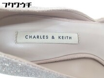 ◇ ◎ CHARLES ＆ KEITH　チャールズ＆キース グリッター ポインテッドトゥ ヒール パンプス サイズ35 ピンク系 レディース_画像4