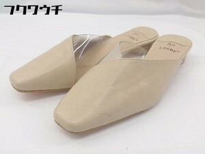 * Aii*Lover chuclla square tu switch mules sandals size 24 beige clear lady's 