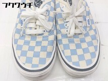 ◇ VANS ヴァンズ オーセンティック　ギンガムチェック スニーカー シューズ 24.5ｃｍ ブルー　アイボリー レディース_画像8