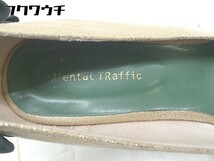 ◇ Oriental Traffic オリエンタルトラフィック リボン 光沢 ヒール パンプス サイズ40 ゴールド レディース_画像4