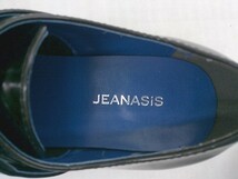 ◇ ◎ JEANASIS ジーナシス Uチップ チャンキーヒール ローファー パンプス サイズL ブラック レディース_画像4