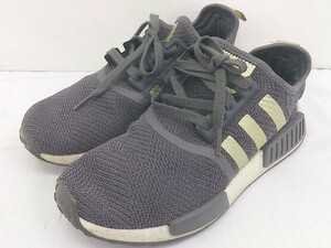 ◇ adidas アディダス NMD_R1 B37651 スニーカー シューズ サイズ24.5ｃｍ グレー ゴールド レディース