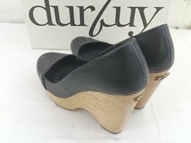 ◇ ◎ durbuy デュルブイ ウエッジソール ヒール パンプス サイズ37 ブラック レディース_画像3