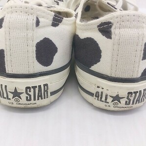 ◇ CONVERSE 1SC564 ALL STAR US COWSPOT OX カウ柄 スニーカー シューズ サイズ22.0cm ホワイト ブラック系 レディースの画像6