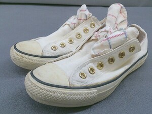 ◇ CONVERSE ALL STAR スカーフィ スリップ OX スリッポン スニーカー シューズ サイズ24.5cm ホワイト系 レディース