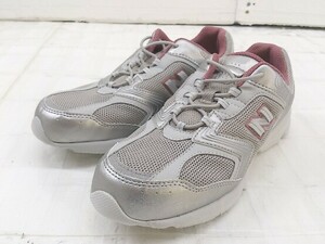 ◇ NEW BALANCE ニューバランス FLICKA フリッカ スニーカー シューズ サイズ24.5cm グレー ピンク系 レディース