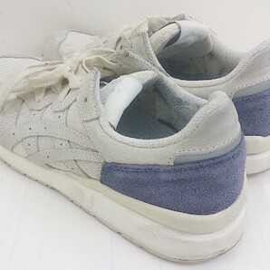 ◇ Onitsuka Tiger asics 品番記載なし スニーカー シューズ サイズ24.0cm グレー ネイビー レディースの画像3