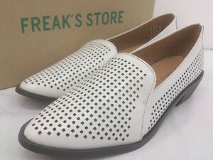 ◇ ◎ FREAK'S STORE フリークスストア ポインテッドトゥ ヒール パンプス サイズ36 ホワイト レディース