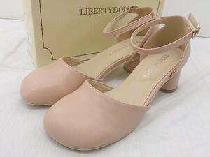 ◇ ◎ LibertyDoll リバティードール スクエアトゥ アンクルストラップ ヒール パンプス サイズM ピンク レディース