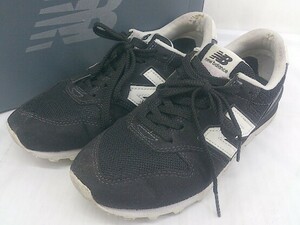 ◇ ◎ NEW BALANCE ニューバランス D WL996JB スニーカー シューズ サイズ 23cm ブラック ホワイト レディース