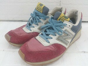 ◇ NEW BALANCE ニューバランス D 996DJ スニーカー シューズ サイズ23.5ｃｍ レッド マルチ レディース P