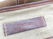 ◇ genten ゲンテン リアルレザー フラップ ショルダーバッグ ブラウン レディース P_画像6