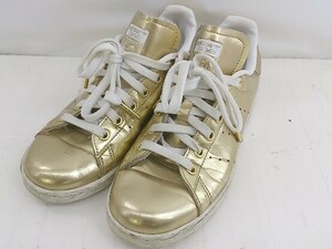 ◇ adidas アディダス STAN SMITH FV4298 スニーカー シューズ サイズ22.5cm ゴールド レディース P