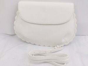 * * CHARLES & KEITH Charles & key scratch shoulder bag white lady's P