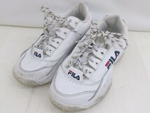 ◇ FILA フィラ 5XM00003-125 スニーカー シューズ サイズ23.0cm ホワイト ネイビー レディース P_画像1